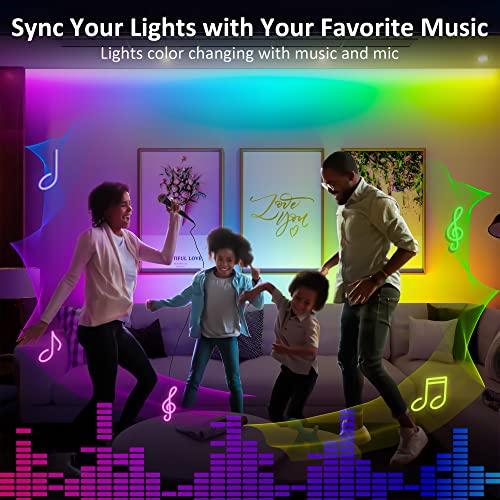 Benreom 3 Pcs RGB Under Cabinet Lights Kit, Smart App and Remote C...