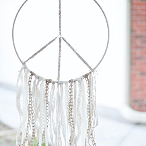 Benvo Metal Craft Hoops Dream Catcher Rings Metal Macrame Rings St...