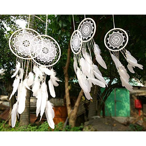 Benvo Metal Craft Hoops Dream Catcher Rings Metal Macrame Rings St...