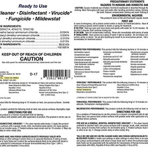 BenzaRid Hospital Grade Disinfectant 1 Gallon | Professional San...