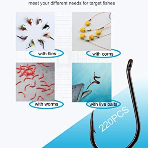 Beoccudo Fishing Hooks Freshwater Saltwater Fishing Gear Fishing T...