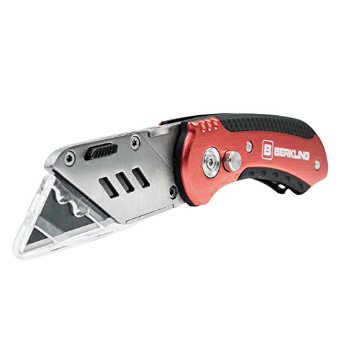 Berkling Folding Utility Knife Box Cutter Pocket Size w/Belt Clip,...