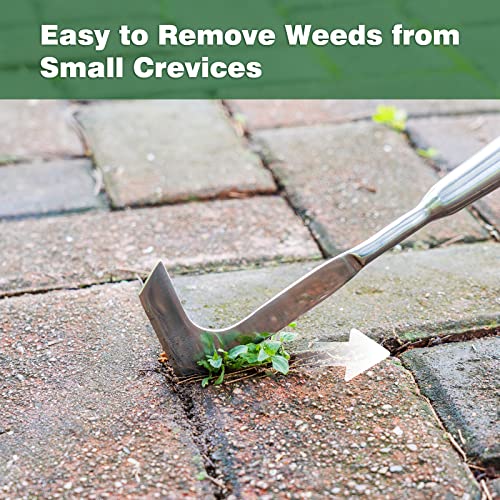 Berry&Bird Long Handle Crack Weeder, 63 Stainless Steel Garden Cr...