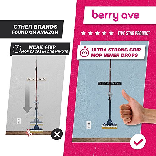 Berry Ave Broom Holder and Garden Tool Organizer Rake or Mop Handl...