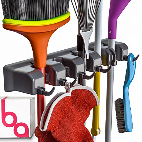 Berry Ave Broom Holder and Garden Tool Organizer Rake or Mop Handl...