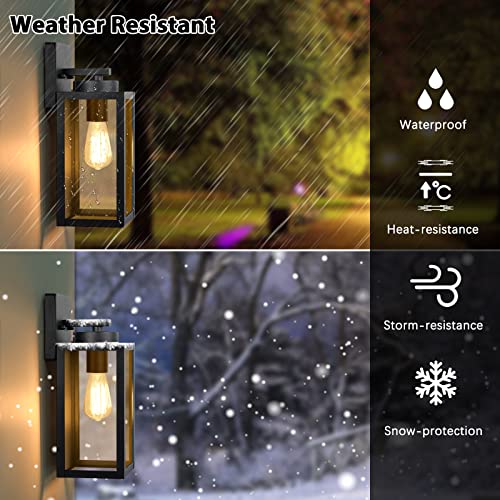 Outdoor Wall Light Fixtures, Exterior Waterproof Wall Lanterns, Po...