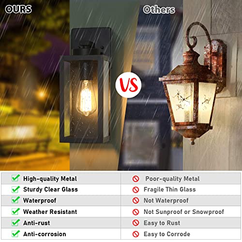 Outdoor Wall Light Fixtures, Exterior Waterproof Wall Lanterns, Po...