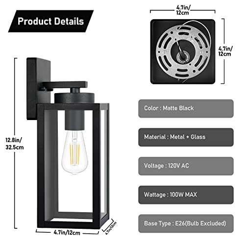 Outdoor Wall Light Fixtures, Exterior Waterproof Wall Lanterns, Po...