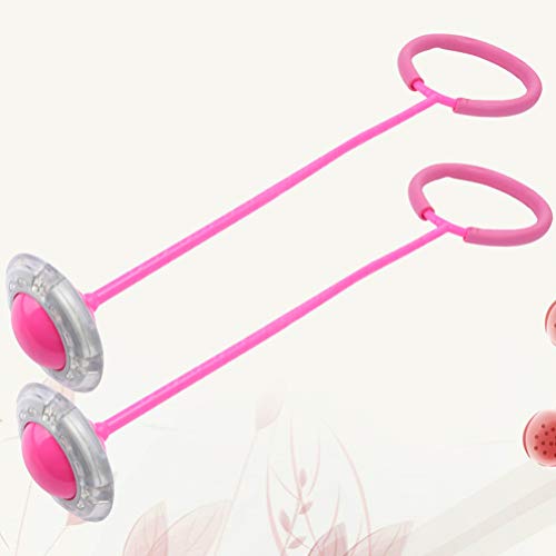 BESPORTBLE 2pcs Kids Ankle Skip Ball Flashing Jumping Ring Toys Co...