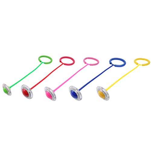 BESPORTBLE 2pcs Kids Ankle Skip Ball Flashing Jumping Ring Toys Co...