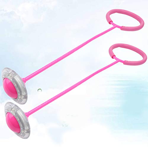 BESPORTBLE 2pcs Kids Ankle Skip Ball Flashing Jumping Ring Toys Co...