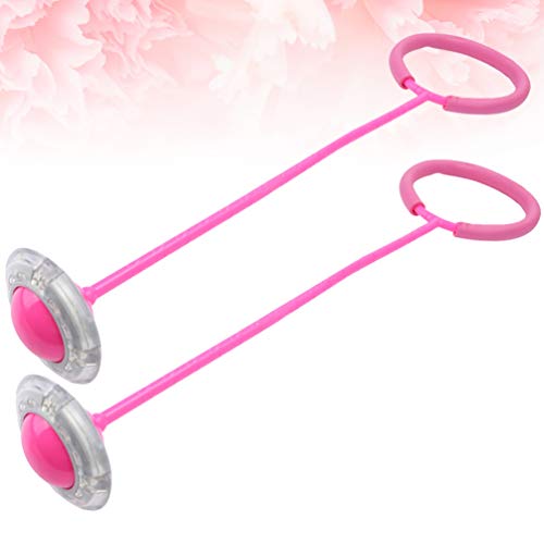 BESPORTBLE 2pcs Kids Ankle Skip Ball Flashing Jumping Ring Toys Co...