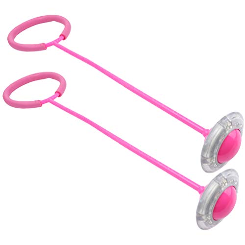 BESPORTBLE 2pcs Kids Ankle Skip Ball Flashing Jumping Ring Toys Co...