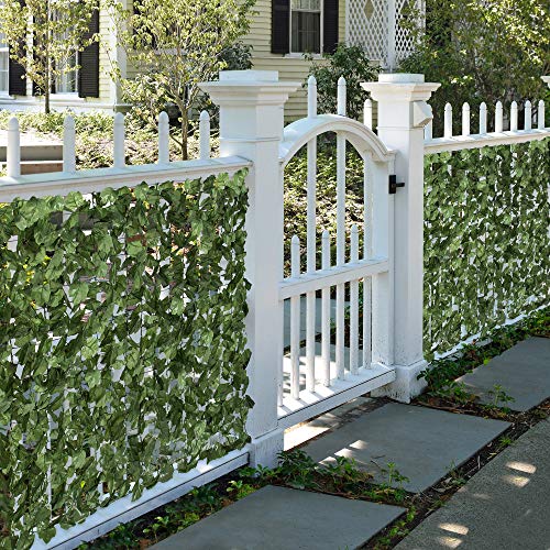 Best Choice Products 94x59in Artificial Faux Ivy Hedge Privacy Fen...