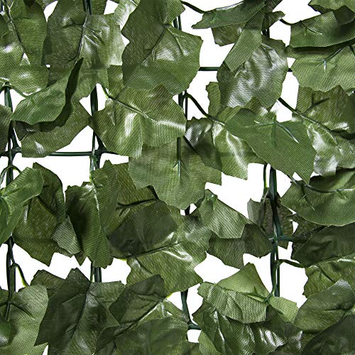 Best Choice Products 94x59in Artificial Faux Ivy Hedge Privacy Fen...