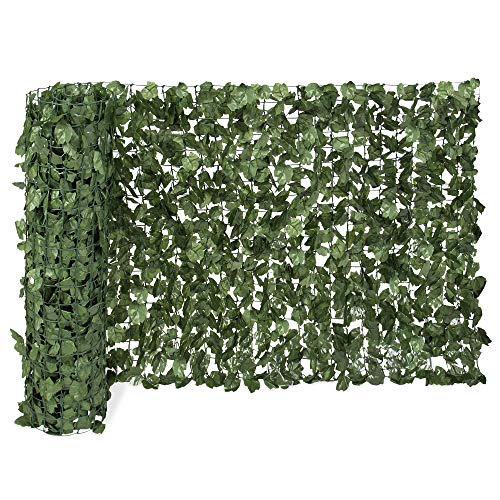 Best Choice Products 94x59in Artificial Faux Ivy Hedge Privacy Fen...