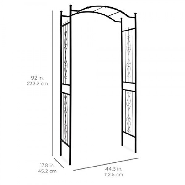 Best Choice Products Decorative Steel Garden Arch Arbor Trellis fo...