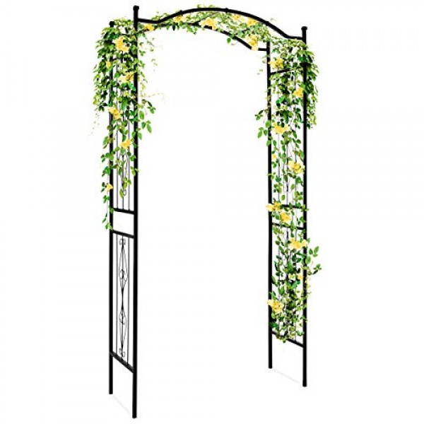 Best Choice Products Decorative Steel Garden Arch Arbor Trellis fo...