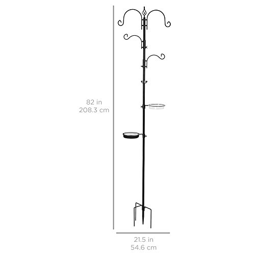 Best Choice Products Deluxe Garden Bird Feeding Station Kit Stand ...