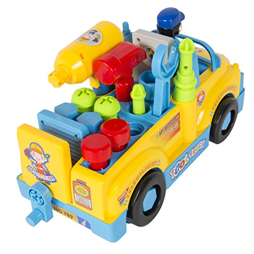 Best Choice Products BumpnGo Toy Truck With Electric Drill and V...