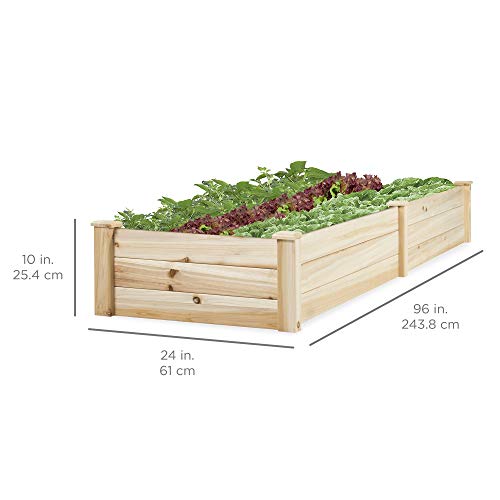 Best Choice Products Vegetable Raised Garden Bed Patio Backyard Gr...