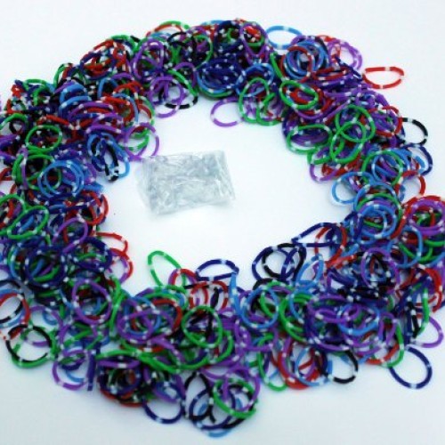 Polka Dot Color Rainbow Rubber Loom Rainbow Bands 600 Pieces with ...