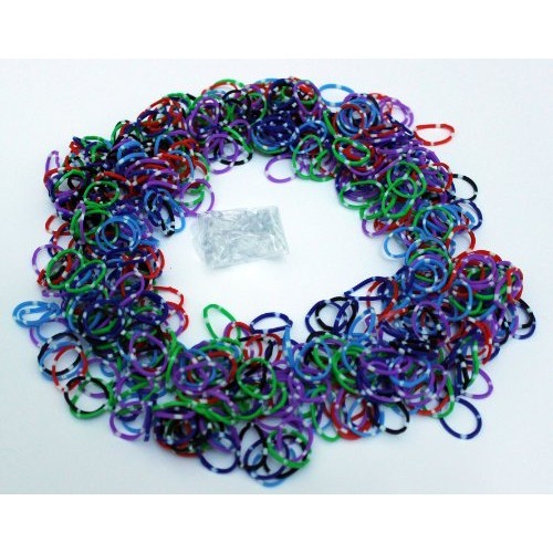 Polka Dot Color Rainbow Rubber Loom Rainbow Bands 600 Pieces with ...