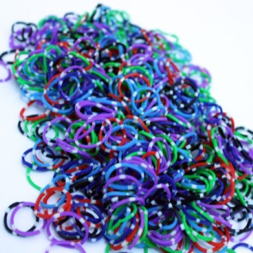 Polka Dot Color Rainbow Rubber Loom Rainbow Bands 600 Pieces with ...