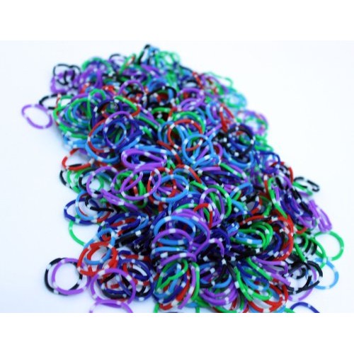 Polka Dot Color Rainbow Rubber Loom Rainbow Bands 600 Pieces with ...
