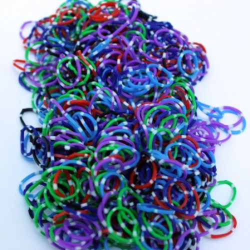 Polka Dot Color Rainbow Rubber Loom Rainbow Bands 600 Pieces with ...