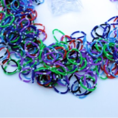 Polka Dot Color Rainbow Rubber Loom Rainbow Bands 600 Pieces with ...
