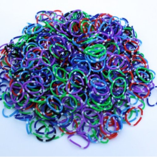 Polka Dot Color Rainbow Rubber Loom Rainbow Bands 600 Pieces with ...
