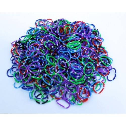 Polka Dot Color Rainbow Rubber Loom Rainbow Bands 600 Pieces with ...