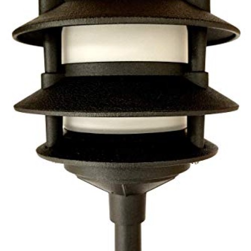 Best Pro Lighting Low Voltage Landscape 3 Tier Pagoda Light in Bla...