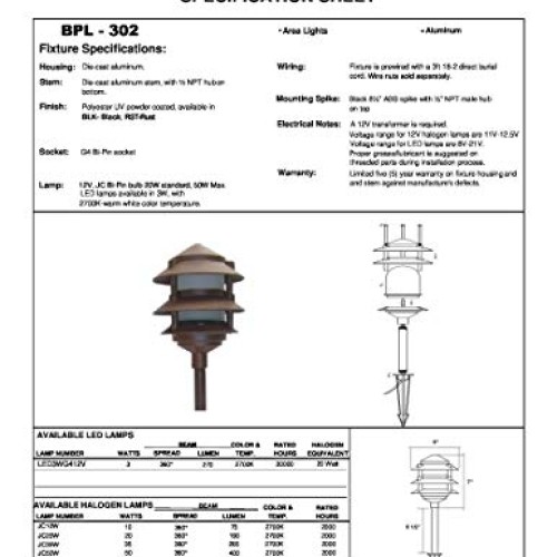 Best Pro Lighting Low Voltage Landscape 3 Tier Pagoda Light in Bla...
