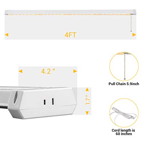 4FT LED Grow Light, Full Spectrum Sunlight Replacement, Sunlight I...