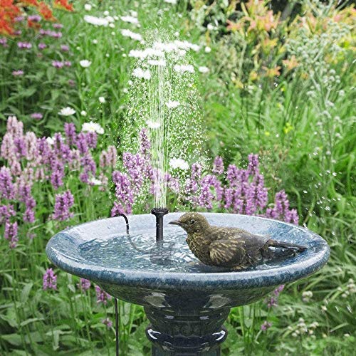 BESTC 1.8W Solar Fountain Water Pump for Bird Bath Solar Powered F...