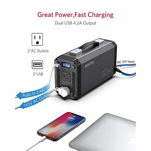 BESTEK 1000W Pure Sine Wave Power Inverter DC 12V to 110V AC Car I...