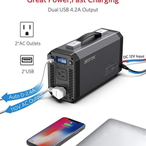 BESTEK 1000W Pure Sine Wave Power Inverter DC 12V to 110V AC Car I...