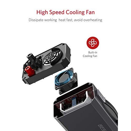 BESTEK 1000W Pure Sine Wave Power Inverter DC 12V to 110V AC Car I...