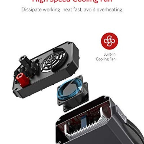 BESTEK 1000W Pure Sine Wave Power Inverter DC 12V to 110V AC Car I...