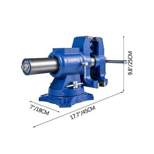 BestEquip Bench Vise 6”,Heavy Duty Double Swivel Rotating Vise Hea...
