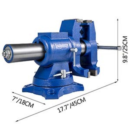 BestEquip Bench Vise 6”,Heavy Duty Double Swivel Rotating Vise Hea...