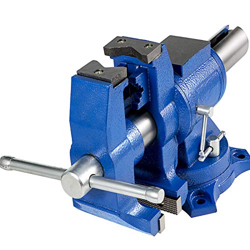 BestEquip Bench Vise 6”,Heavy Duty Double Swivel Rotating Vise Hea...