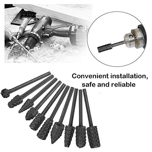 Bestgle 1/83mm Shank Rotary Burr Rasp Set Carbon Steel Wood Ca...
