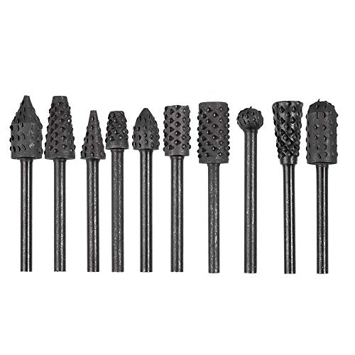 Bestgle 1/83mm Shank Rotary Burr Rasp Set Carbon Steel Wood Ca...