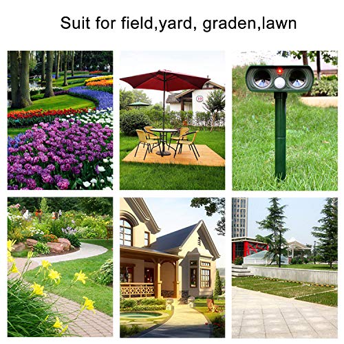 Bestn Solar Animal Repeller Ultrasonic Repellent Against Deer, Sku...