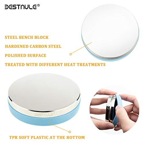 BESTNULE Professional Steel Bench Block, Covered with TPR Soft Pla...