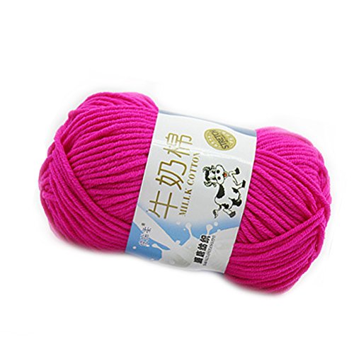 BESTOMZ 50g Milk Knitting Cotton Yarn Warm Soft Chunky Hand-woven ...