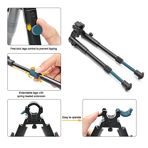 BESTSIGHT Clamp-on Bipod for Rifles 6-9 inch Folding Hard Bipod Ad...